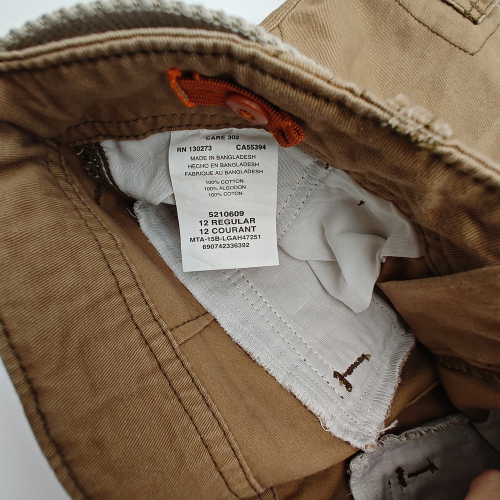 Lot 2 Lee Dungarees Youth Cargo Shorts Size 12 Regular w Belts Khaki‎ Gray - Picture 9 of 13